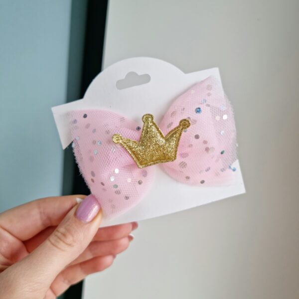 20211120_120330 Kroko-klamber roosa kuldse krooniga