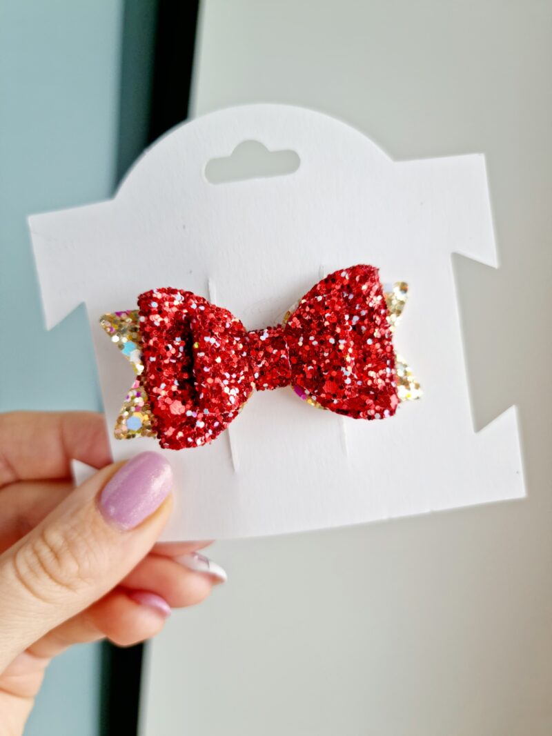 Kroko-klamber punane kuldsega2