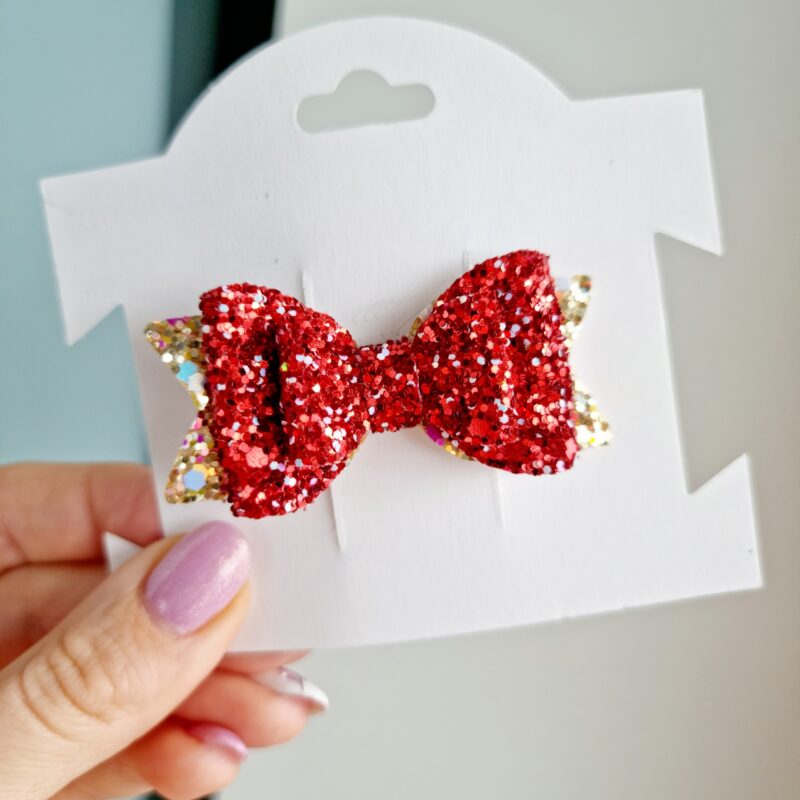 Kroko-klamber punane kuldsega2