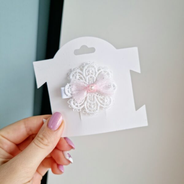 Kroko-klamber heleroosa lipsuga