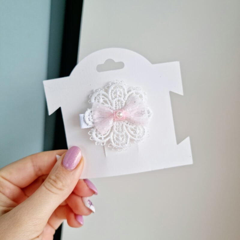 Kroko-klamber heleroosa lipsuga