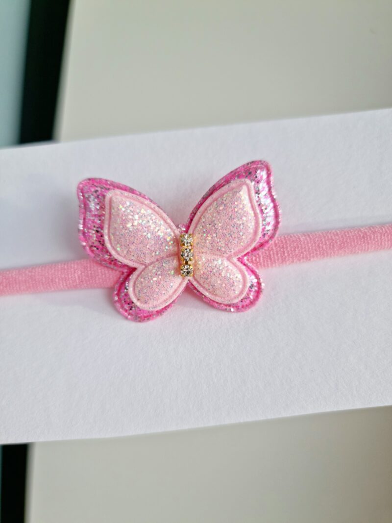 Läikiv liblikas roosa