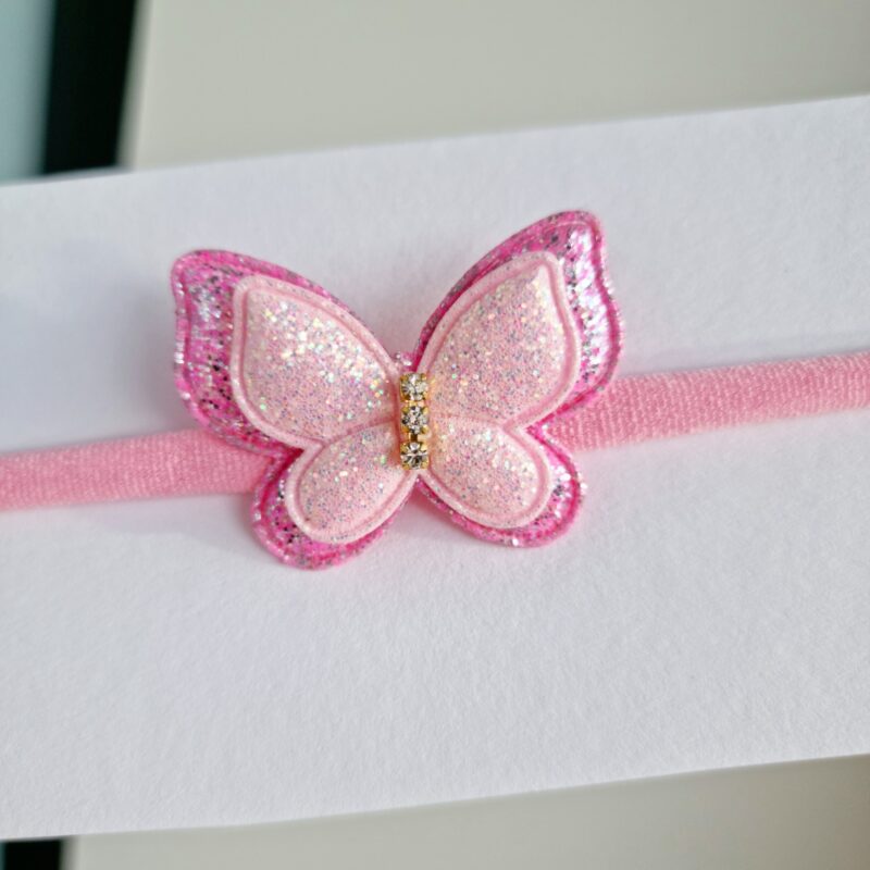 Läikiv liblikas roosa