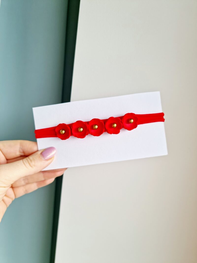 Jõulupeapael lillepärg punane