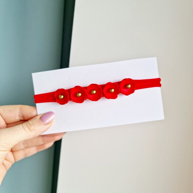 Jõulupeapael lillepärg punane