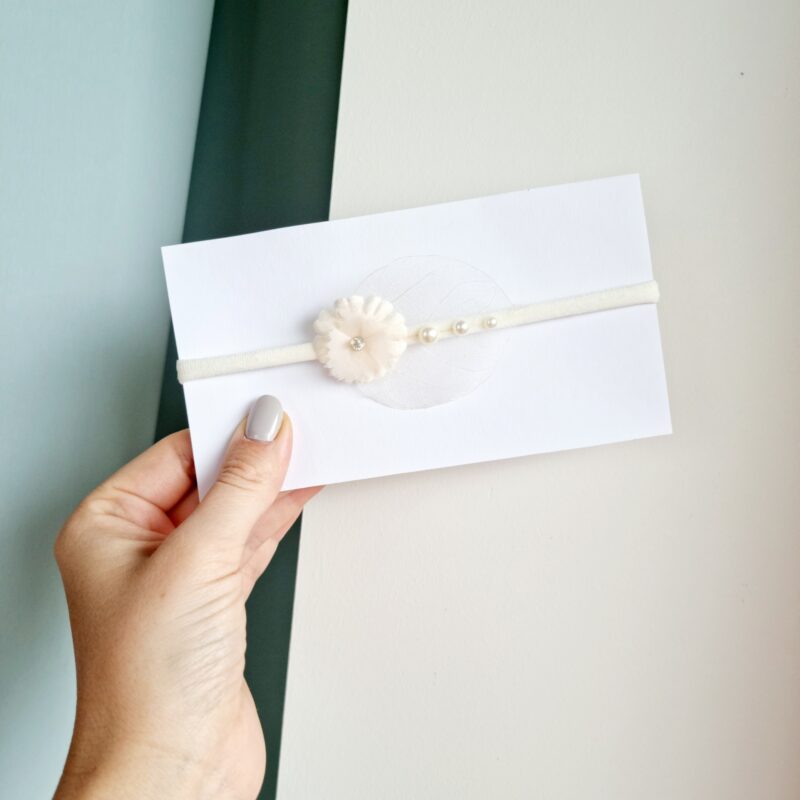 Leheke lille ja pärlitega