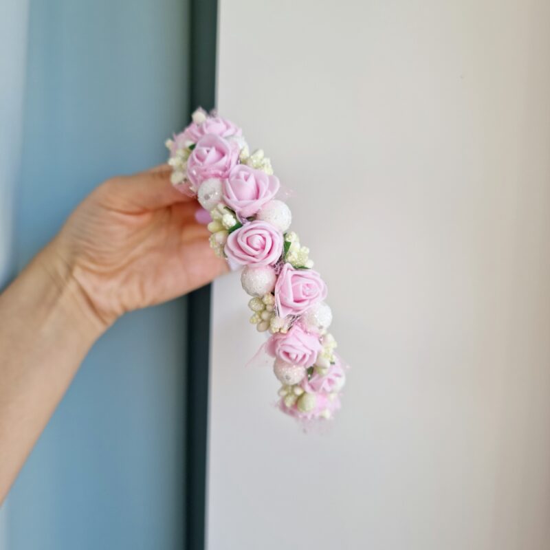 20220430_091831 Roosa-naturaalvalge lilledega peavõru