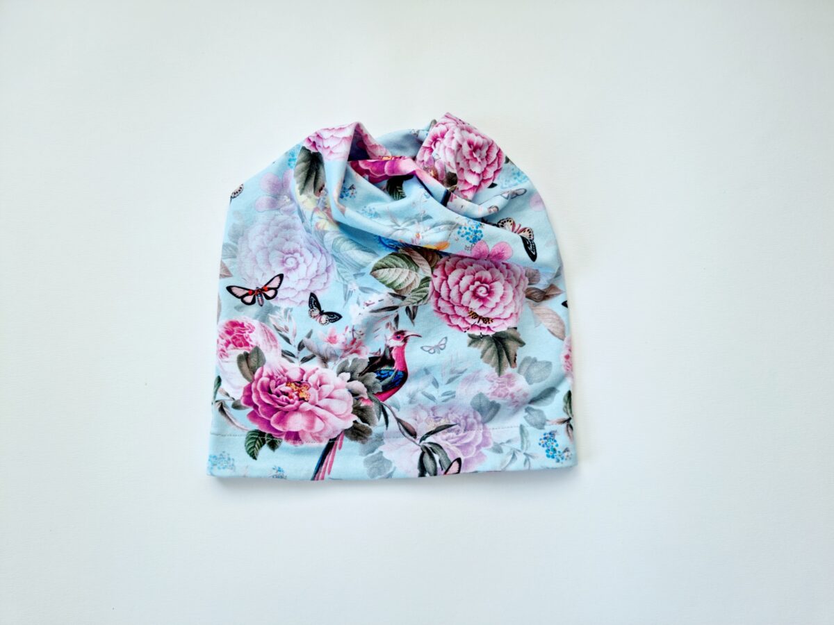 Lindudega patsimüts helesinine