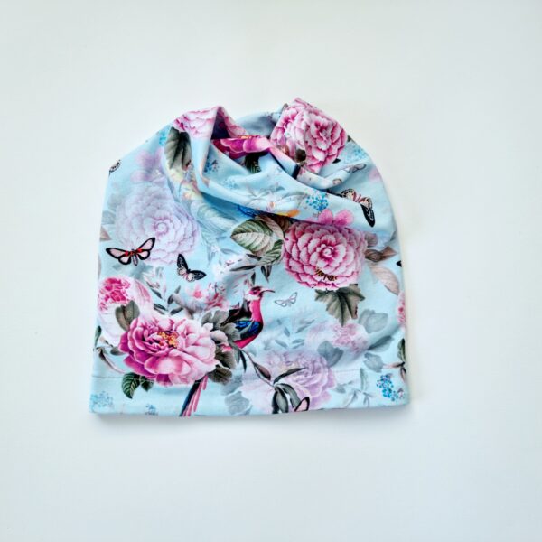 Lindudega patsimüts helesinine