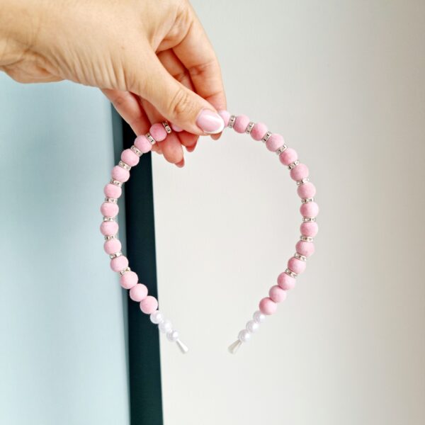 20220728_153808 Pärlitega peavõru roosa