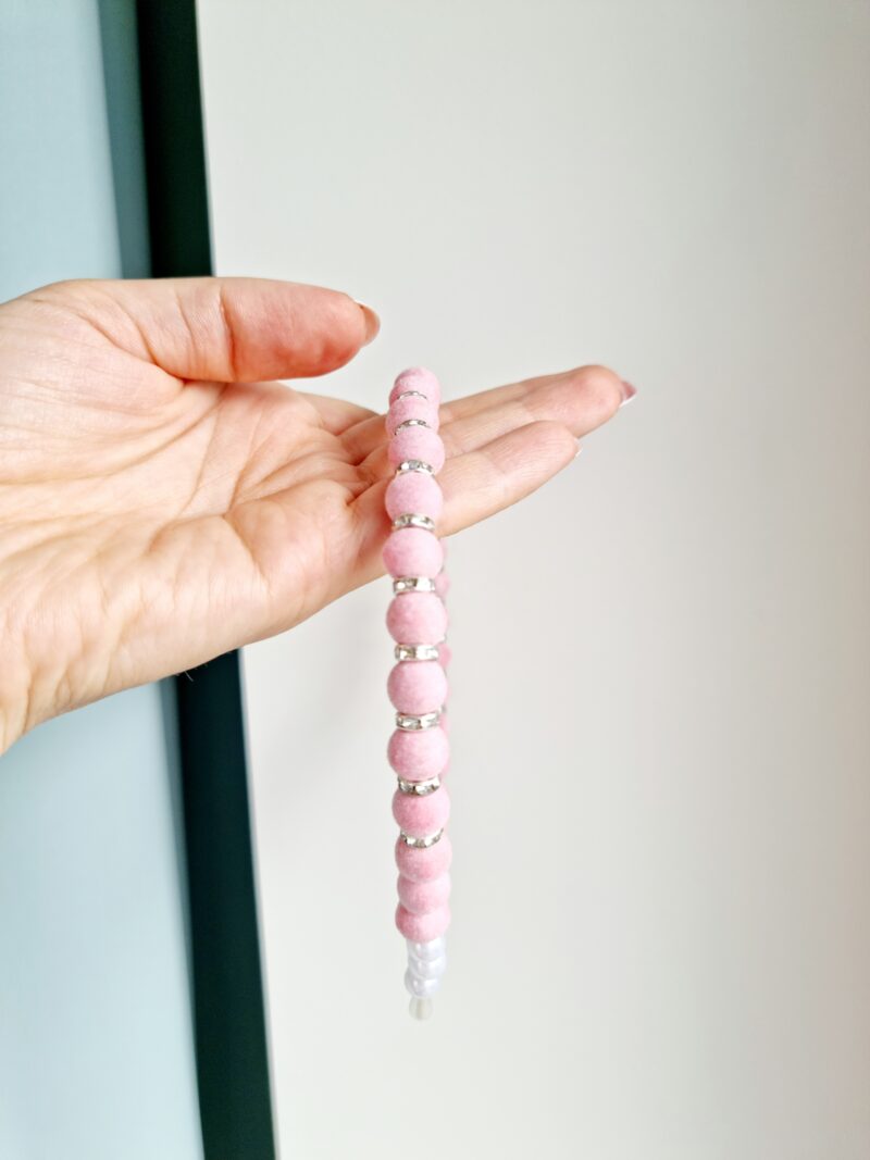 Pärlitega peavõru roosa