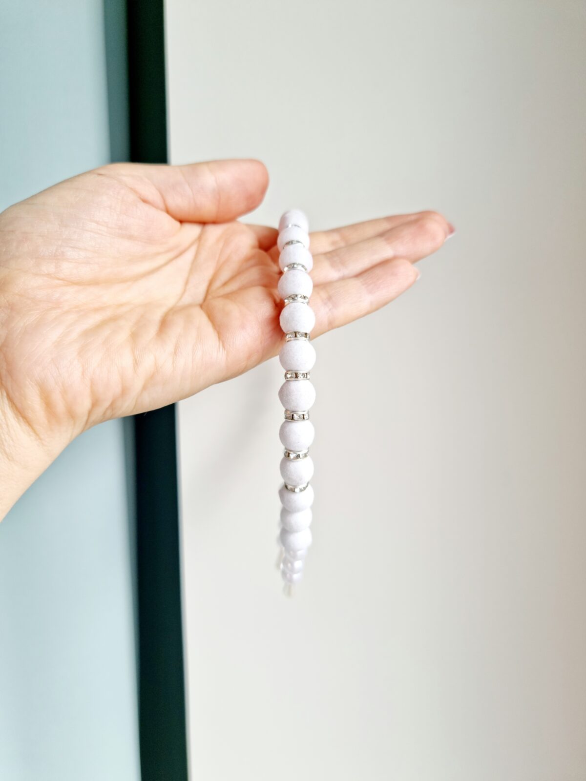 Pärlitega peavõru valge