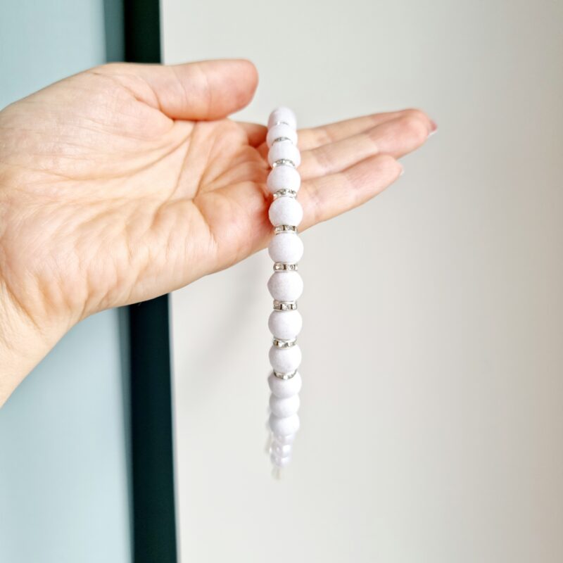 Pärlitega peavõru valge