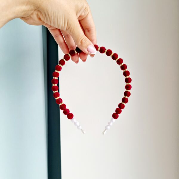 20220728_154029 Pärlitega peavõru veinipunane