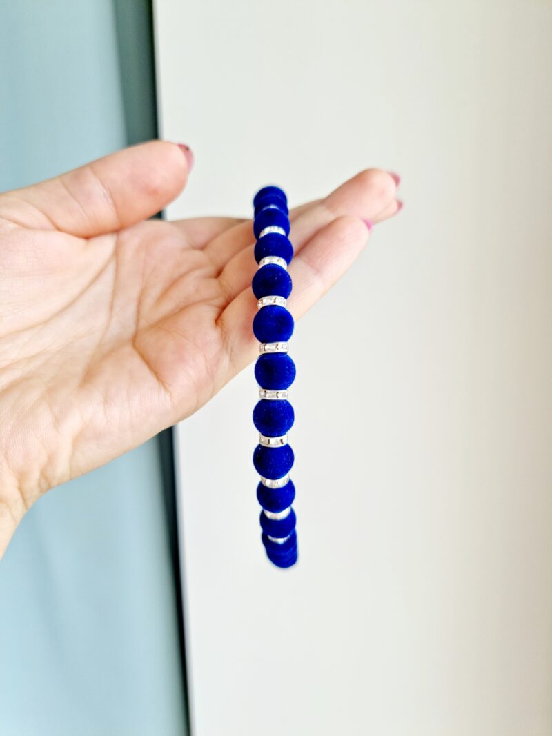 Pärlitega peavõru tumesinine