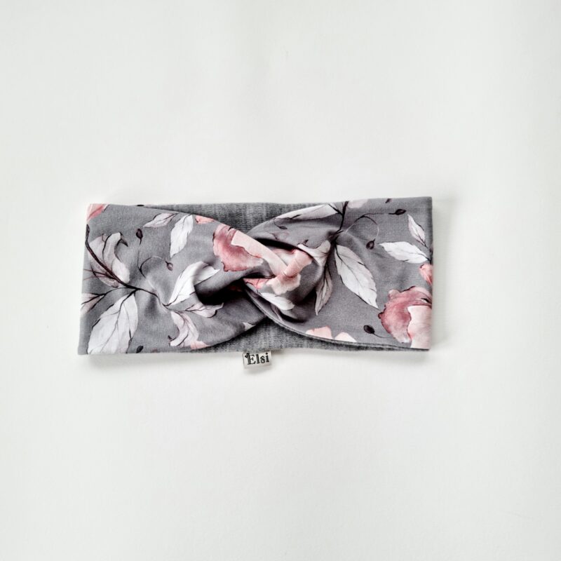 Meriinopeapael hallil roosad lilled