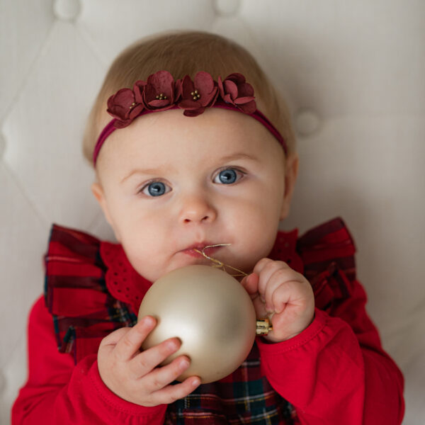 Photo264 Jõulupeapael tumepunaste lilledega2