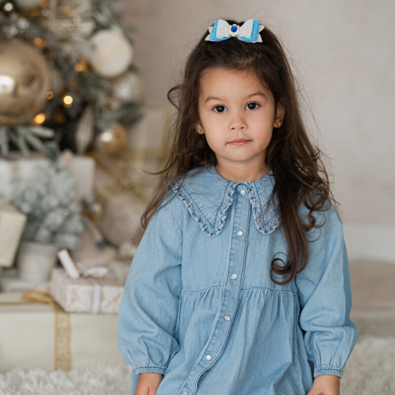 Photo276 Kroko-klamber helesinise ja valgega