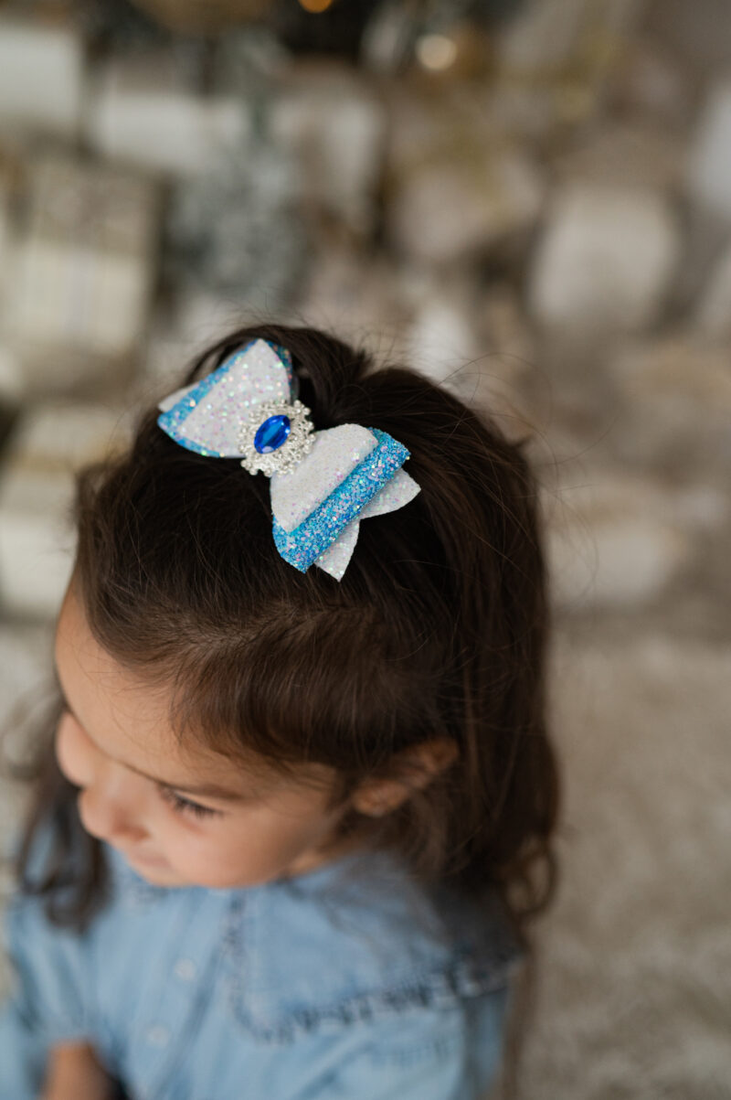 Photo282 Kroko-klamber helesinise ja valgega