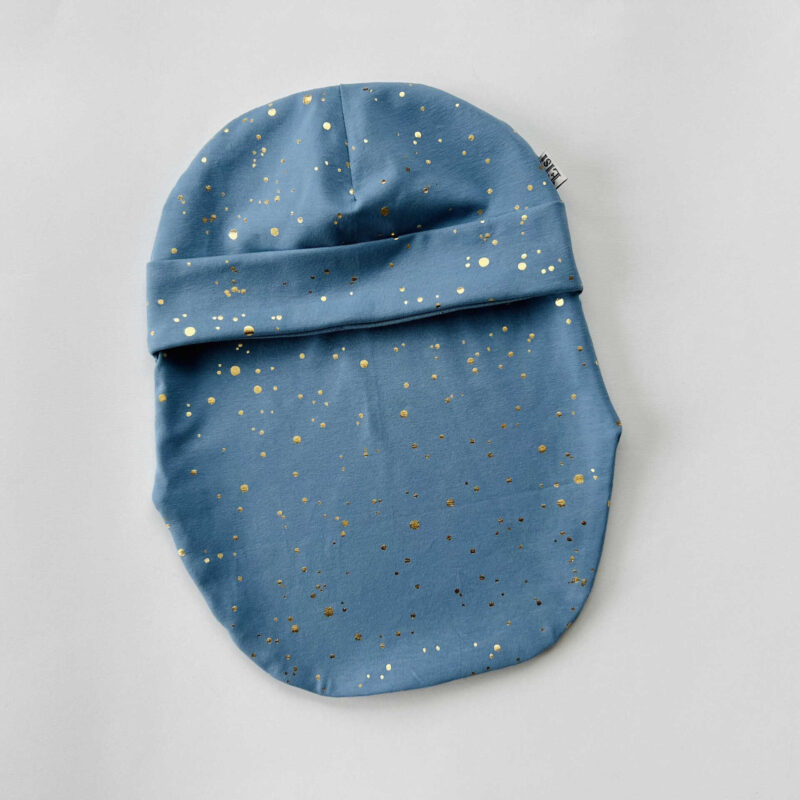 Helesinisel kuldsed täpid (fliisvooder)