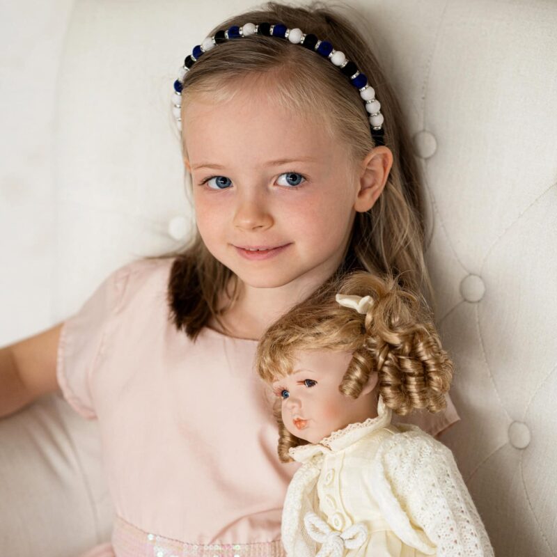 Photo227 Pärlitega peavõru sini-must-valge