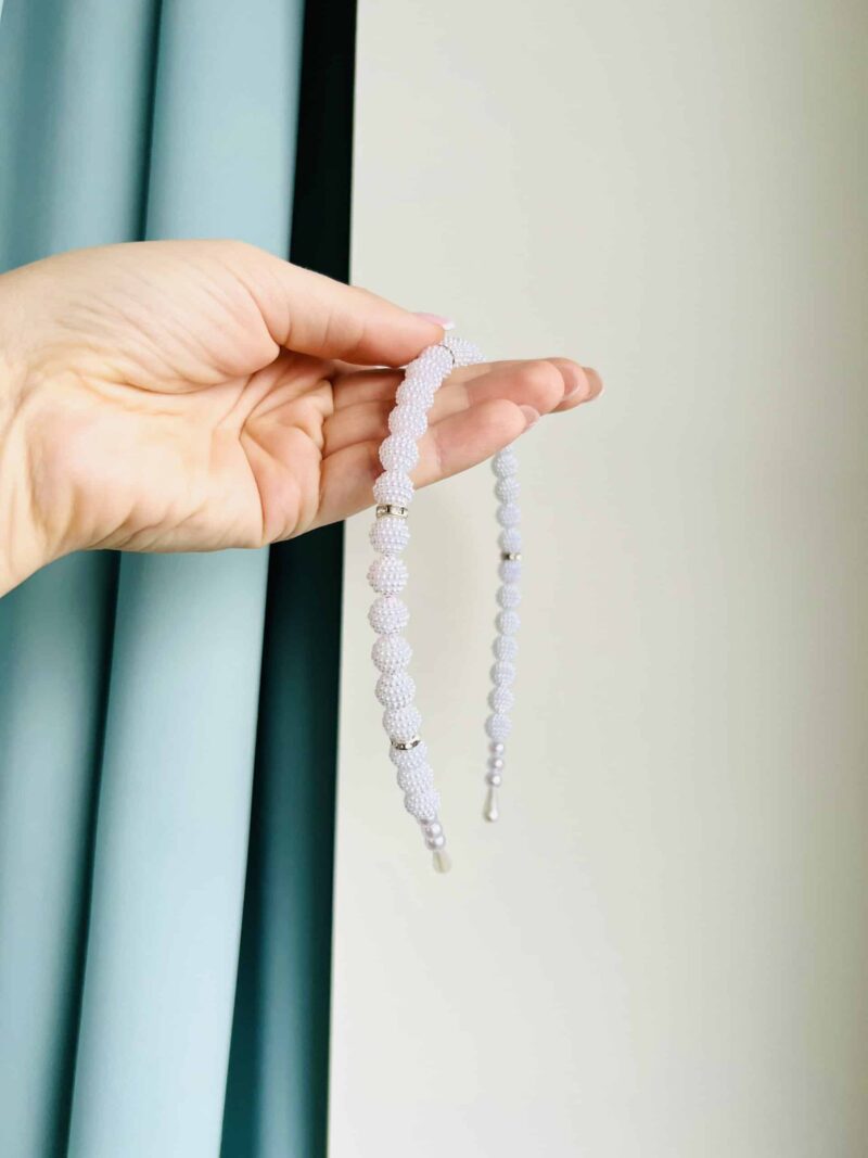 IMG_7315 Pärlitega peavõru valge