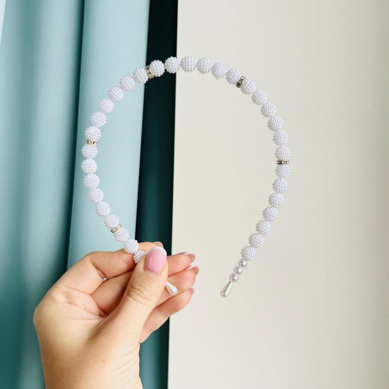 IMG_7316 Pärlitega peavõru valge