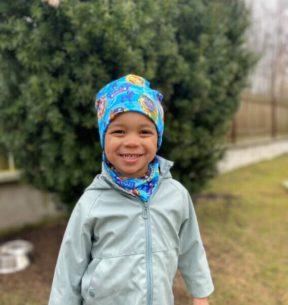 Käpapatrulliga müts ja torusall Topeltpuuvillane müts ja sall käpapatrulliga tuukrimüts