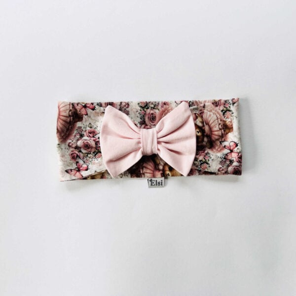 Mõmmidega peapael heleroosa lipsuga