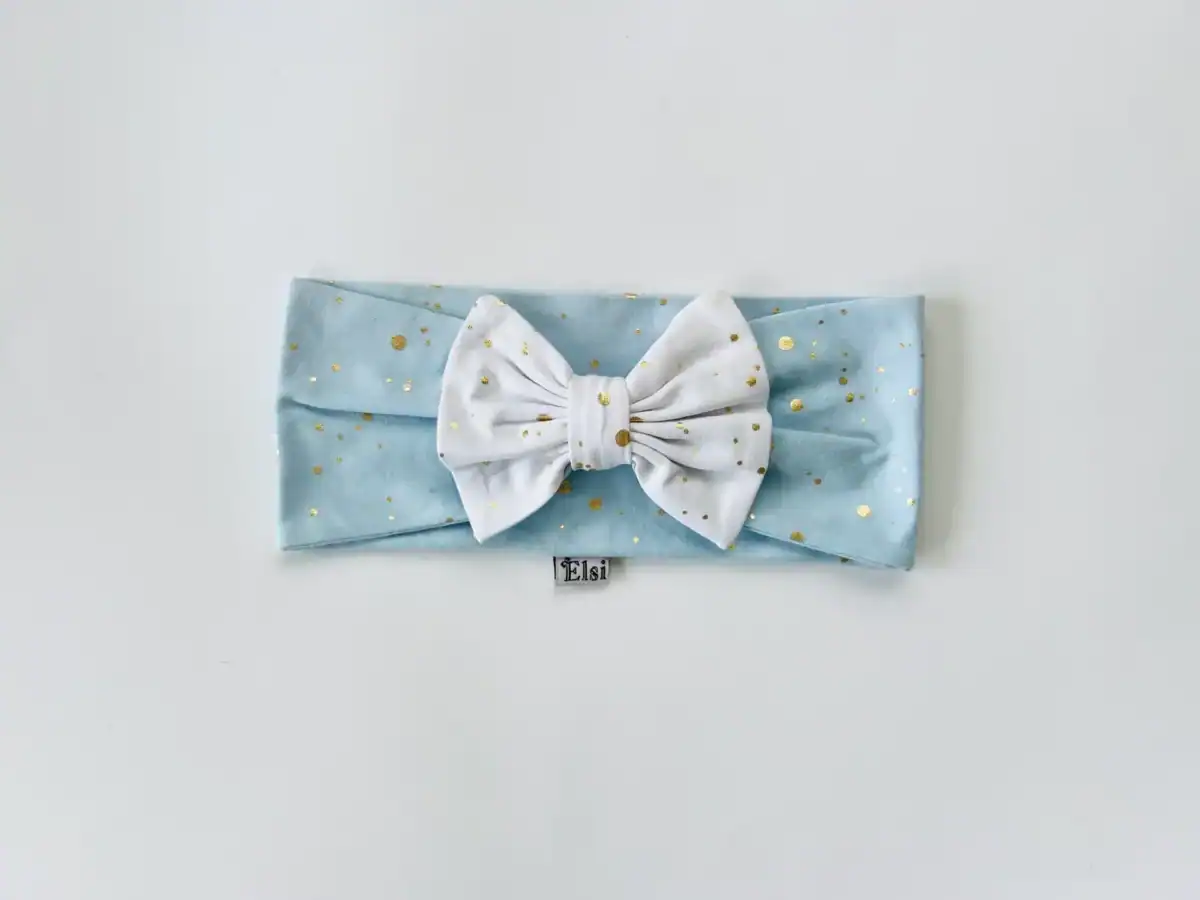 IMG_1727 Helesinine peapael valge kuldsete täppidega lips