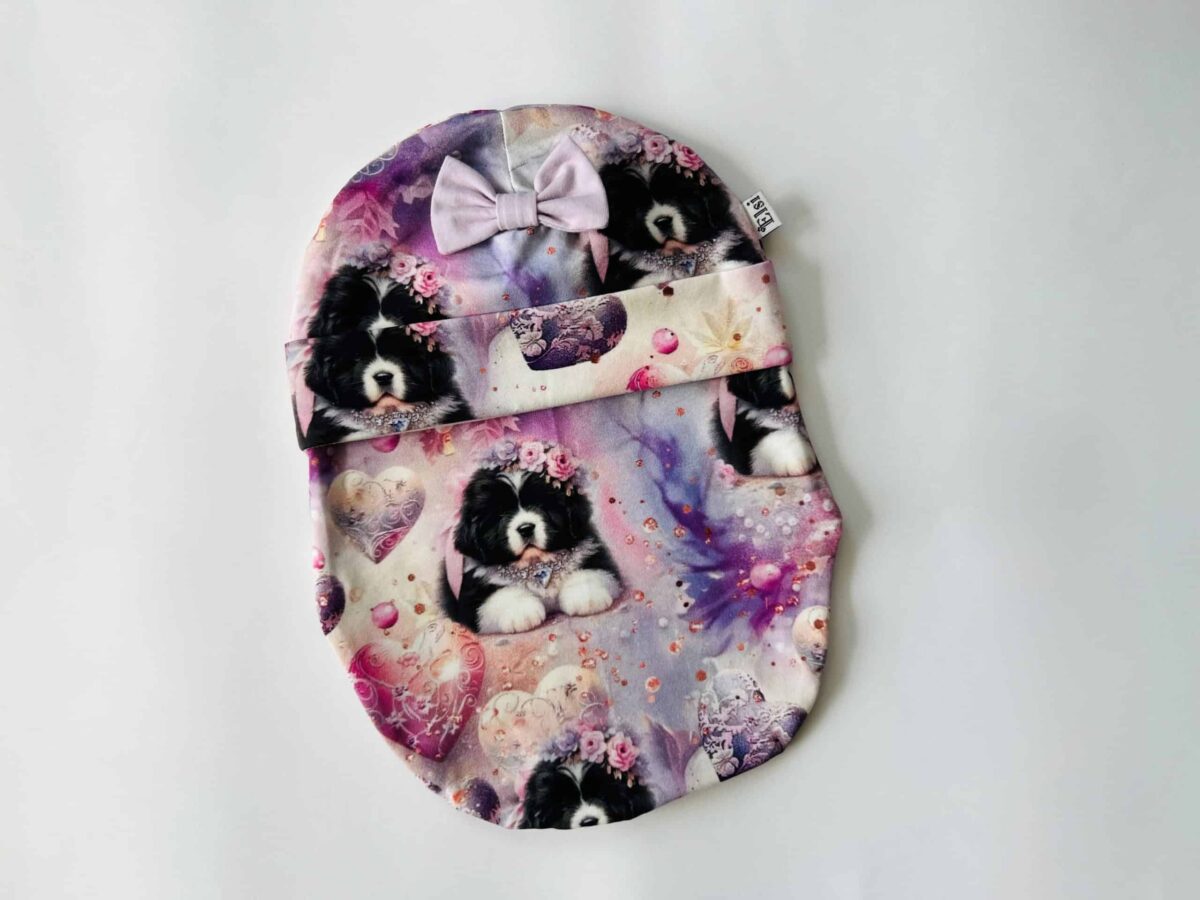 Topeltpuuvillane tuukrimüts koertega