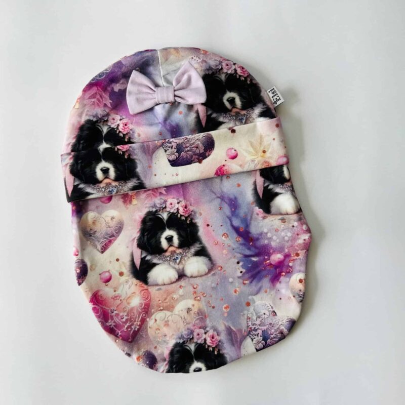 Topeltpuuvillane tuukrimüts koertega