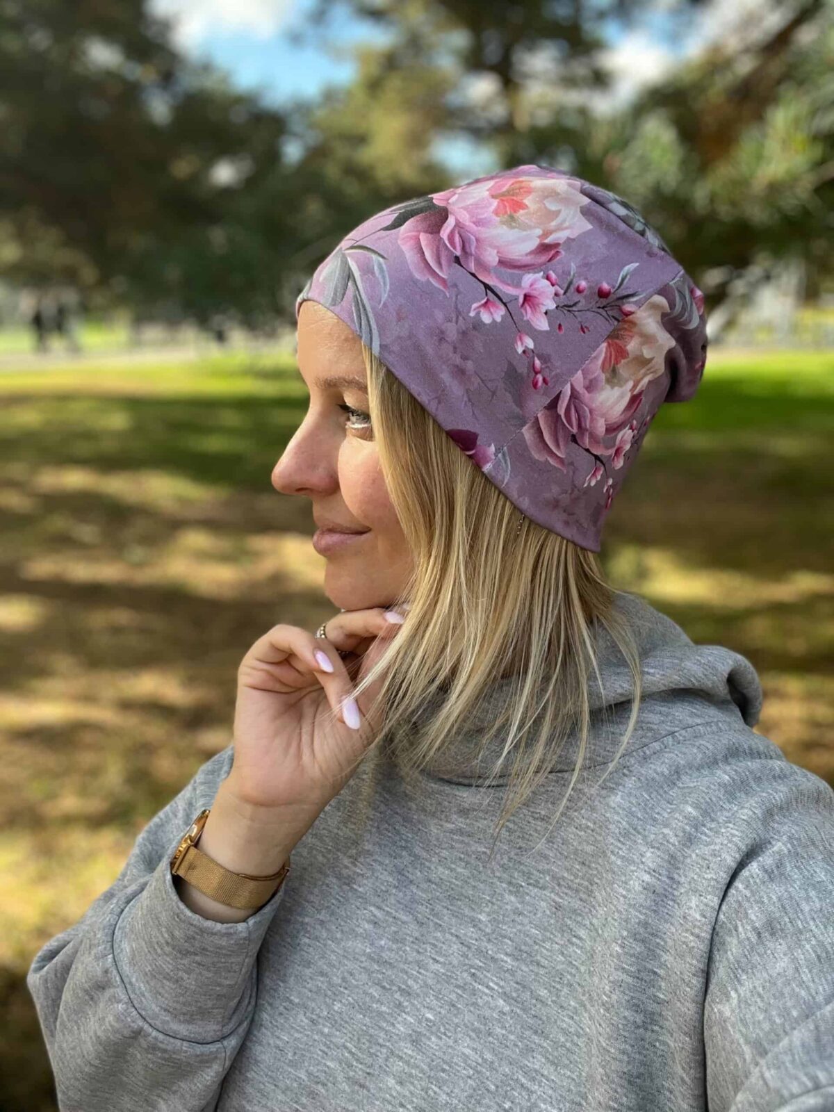 Topeltpuuvillane müts ja torusall naistele