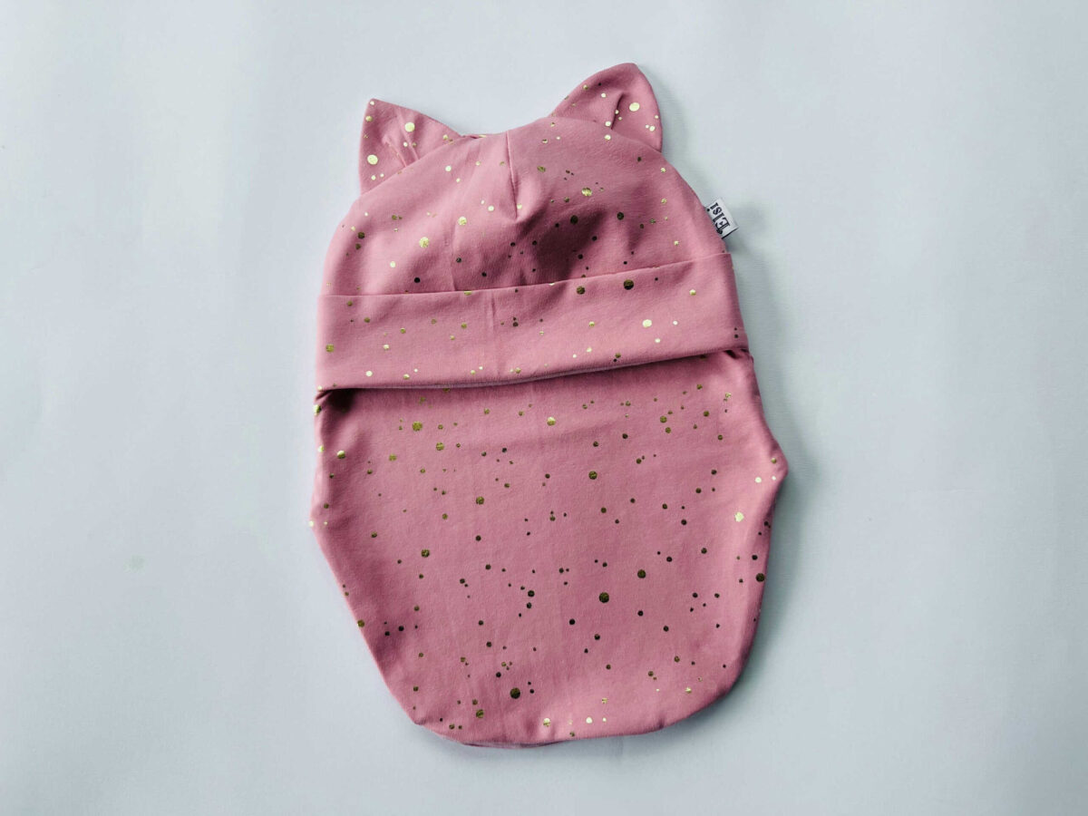 Vanaroosa kõrvadega tuukrimüts talveks Meriinovoodriga tuukrimüts talveks