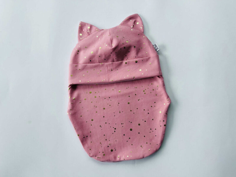 Vanaroosa kõrvadega tuukrimüts talveks Meriinovoodriga tuukrimüts talveks